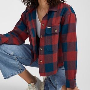 Brixton Cropped Flannel Jacket